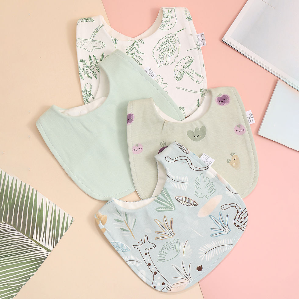 Thumbnail: Organic Cotton Bandana Bib Set — 4 Pack