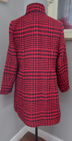 Red & Black Check Coat
