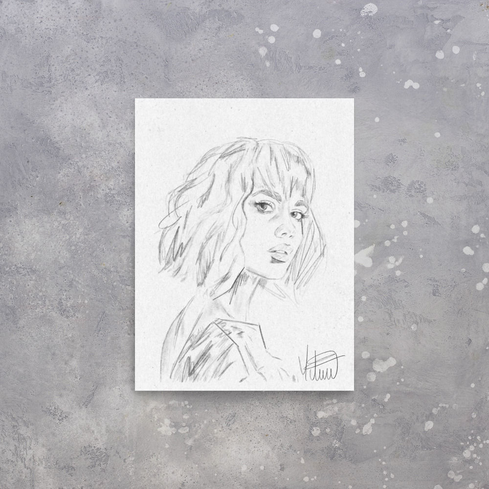 Libre, esquisse de Mélisss en affiche fine art