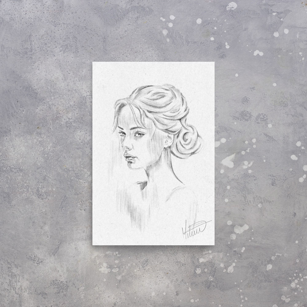 Éthérée, esquisse de Mélisss en affiche fine art