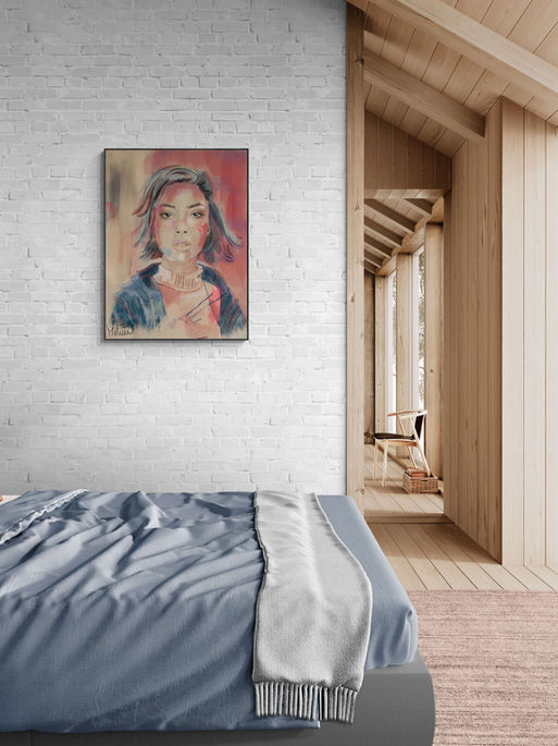Alt FR :
Œuvre numérique Entre Deux Mondes par Mélisss (Mélissa Henri), créatrice visuelle, accrochée sur un mur clair dans un appartement moderne baigné de lumière.
Alt EN :
Digital artwork Entre Deux Mondes by Mélisss (Mélissa Henri), visual artist, displayed on a light-colored wall in a sunlit modern apartment.