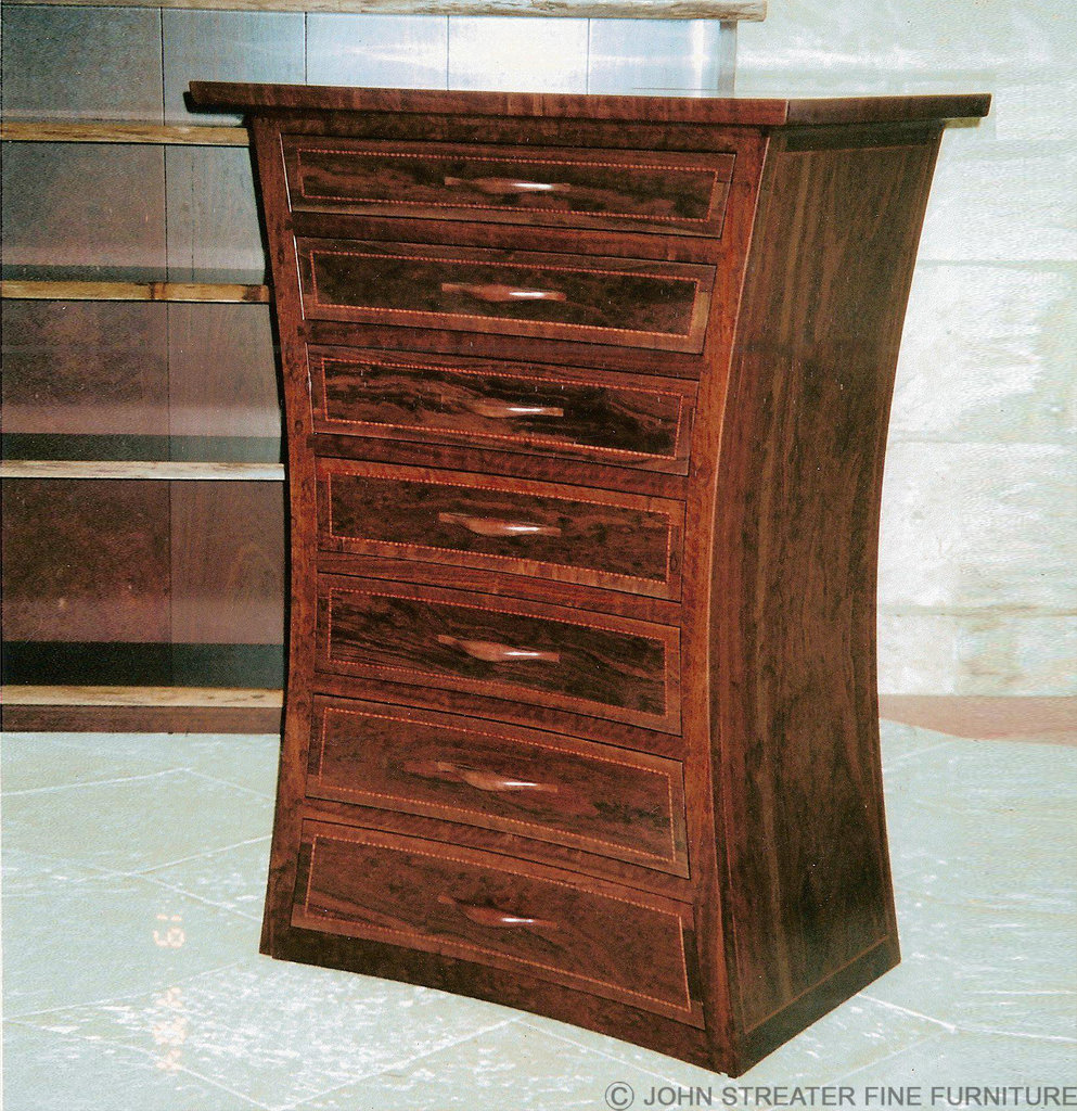 Curved Cabinet for silver cutlery