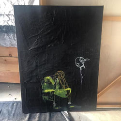 For this painting I wanted to practice restraint. I also wanted to show the contrasting side of spor