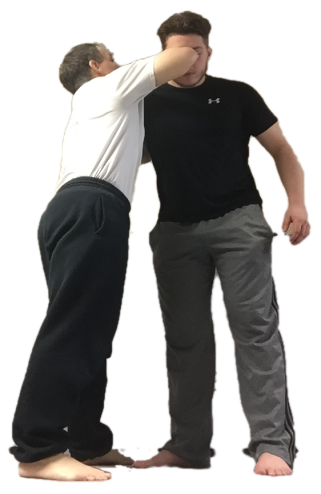 Under-hook to elbow strike