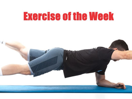 Exercise of the Week: Arm/leg-Raise Plank (exercise video included)
