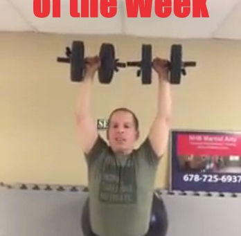 Exercise of the Week: Ball Squat, Curl, Overhead Press