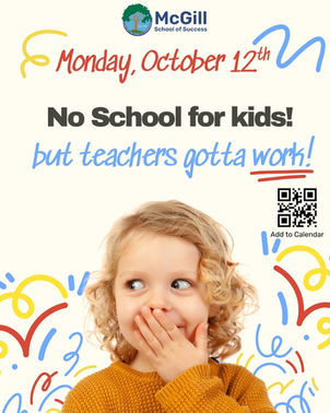 Mon Oct 12 - No School