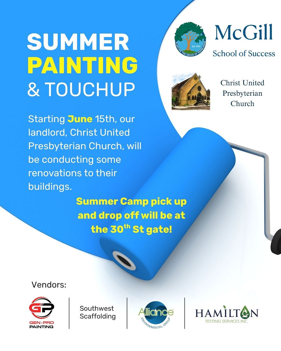 July 15 - Summer Painting & Touchup