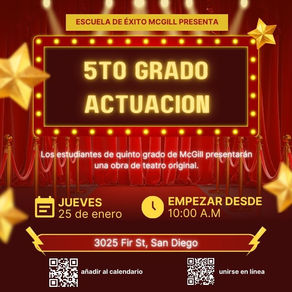 25 de enero: presentación de quinto grado: 10 a. m.