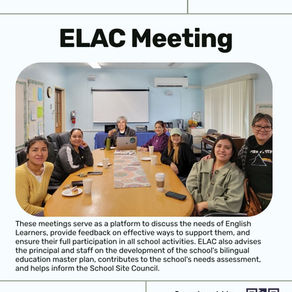 Tue May 26 - ELAC Meeting - 5-6pm