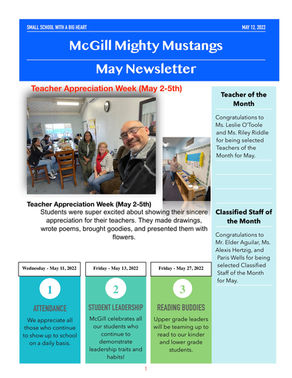 May 2022 McGill Newsletter