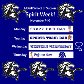 November 7-10 is Spirit Week