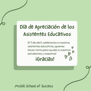 11 de abril - DÃa de agradecimiento a los paraprofesionales