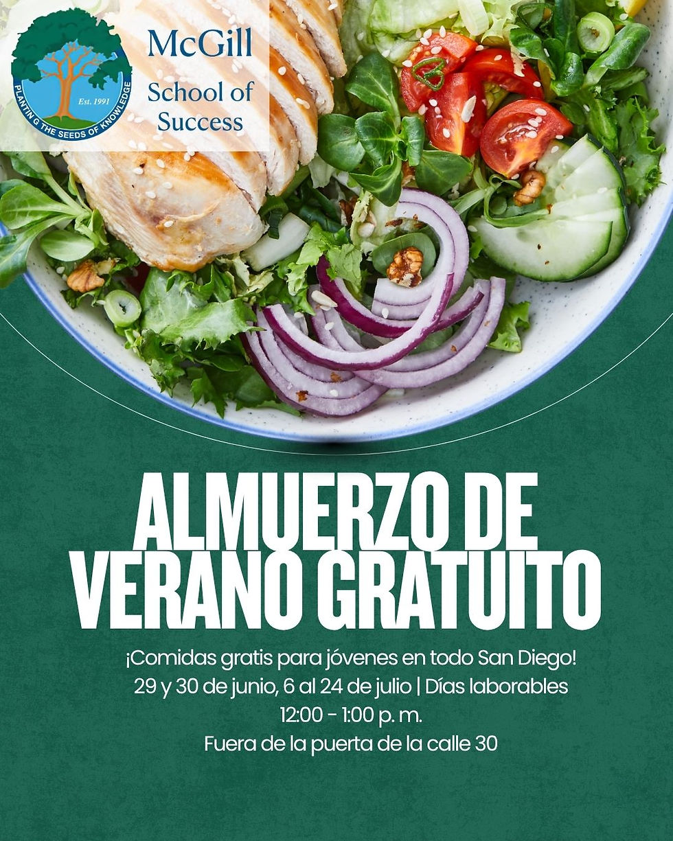 Almuerzos gratuitos en junio y julio