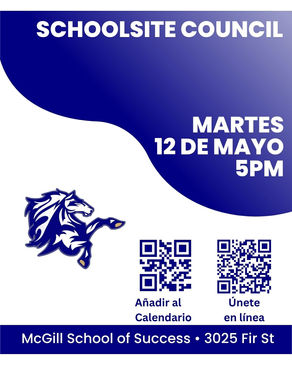 Martes 12 de mayo - Consejo Escolar - 5 p. m.