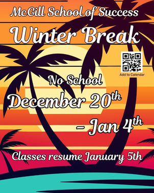 Dec 20 - Jan 4 - Winter Break