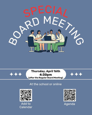 Thu Apr 16 - Special Board Meeting - 4:30 pm
