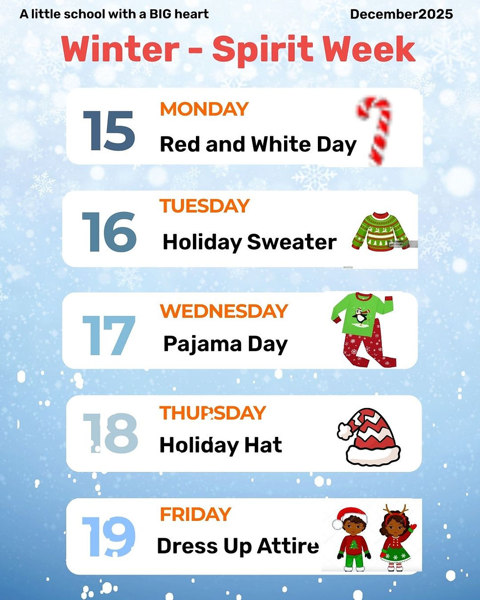 Dec 15-19 - Winter Spirit Week