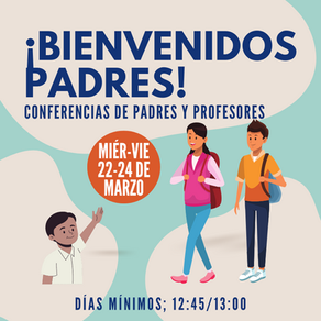 Miér-vie 22-24 de marzo - Conferencias de padres y profesores