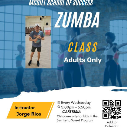 Zumba! Every Wednesday at 5pm