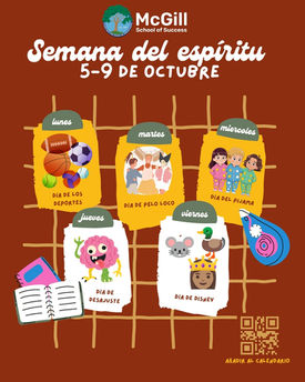 Semana del Espíritu Escolar del 5 al 9 de octubre