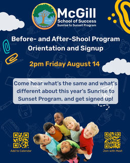 Fri Aug 14 - Sunrise to Sunset Program Orientation and Signup - 2pm