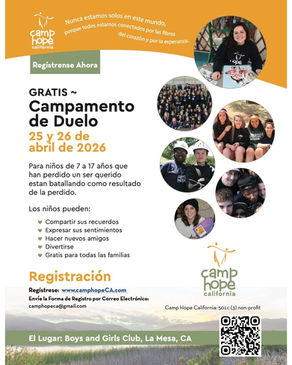 Sábado y domingo 25 y 26 de abril - Campamento de duelo gratuito