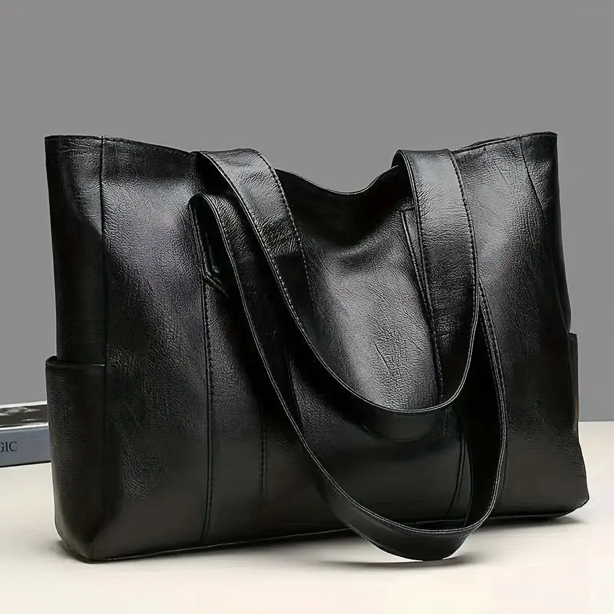 Vintage Ladies Bag Large Capacity Handbag , Vintage Plain Shoulder Bag , Ladies 