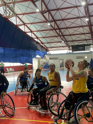 Fase de treinamentos da Seleção Brasileira Feminina de Basquete em CR, rumo ao Parapan no Chile