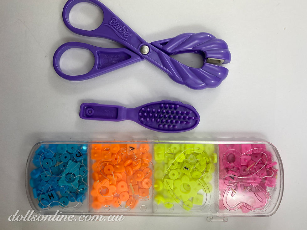 Thumbnail: Bead Blast Barbie blonde in purple dress