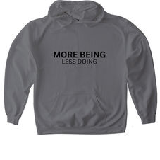 More Being, Less Doing yoga apparel by Tasha Karidis for mindful living, rest, and nervous system reset