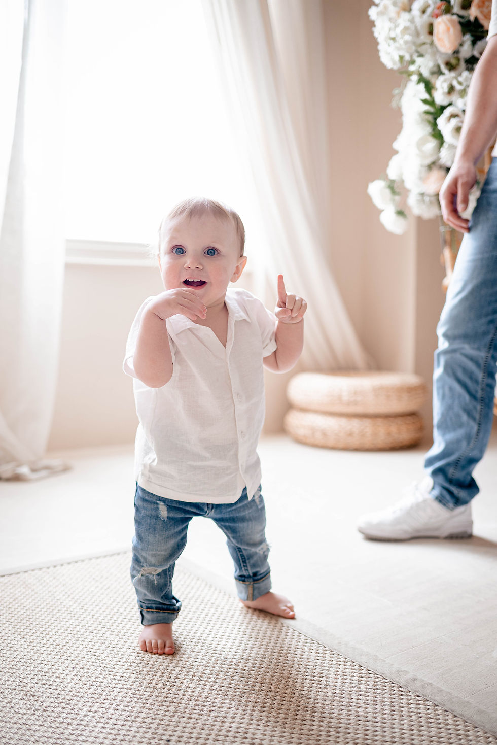 Baby's first birthday photoshoot in Toronto studio
