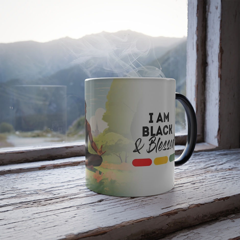 Thumbnail: Black & Blessed Mug v3, 11oz