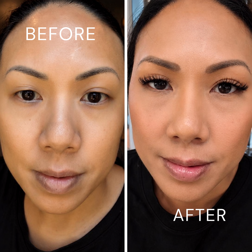 Me Before and After DIY Lash Extensions