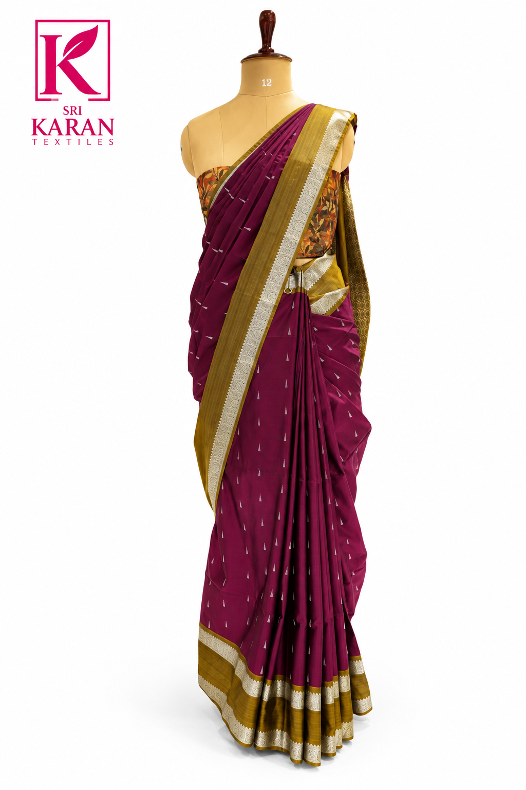 Wine Purple Soft Silk Saree