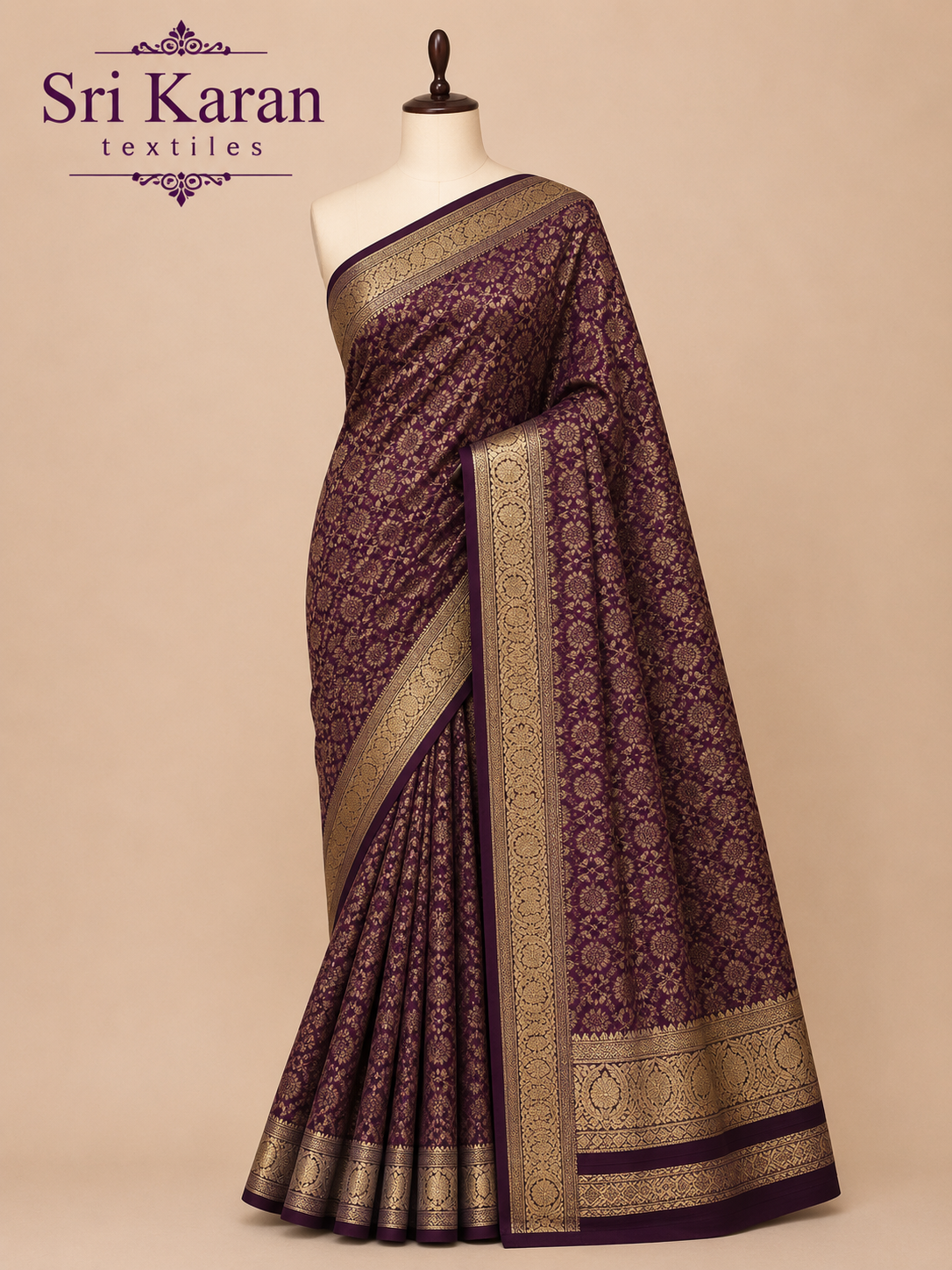 Royal Plum Mysore Silk Saree