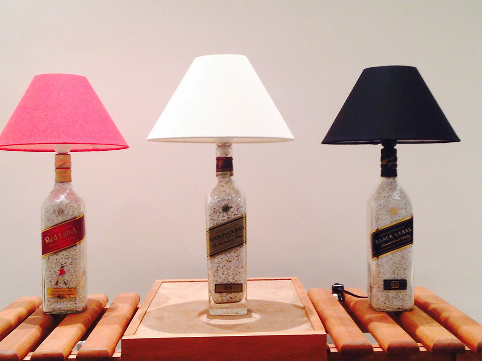 Thumbnail: Abajur Whisky Gold Label, Black Label e Red Label