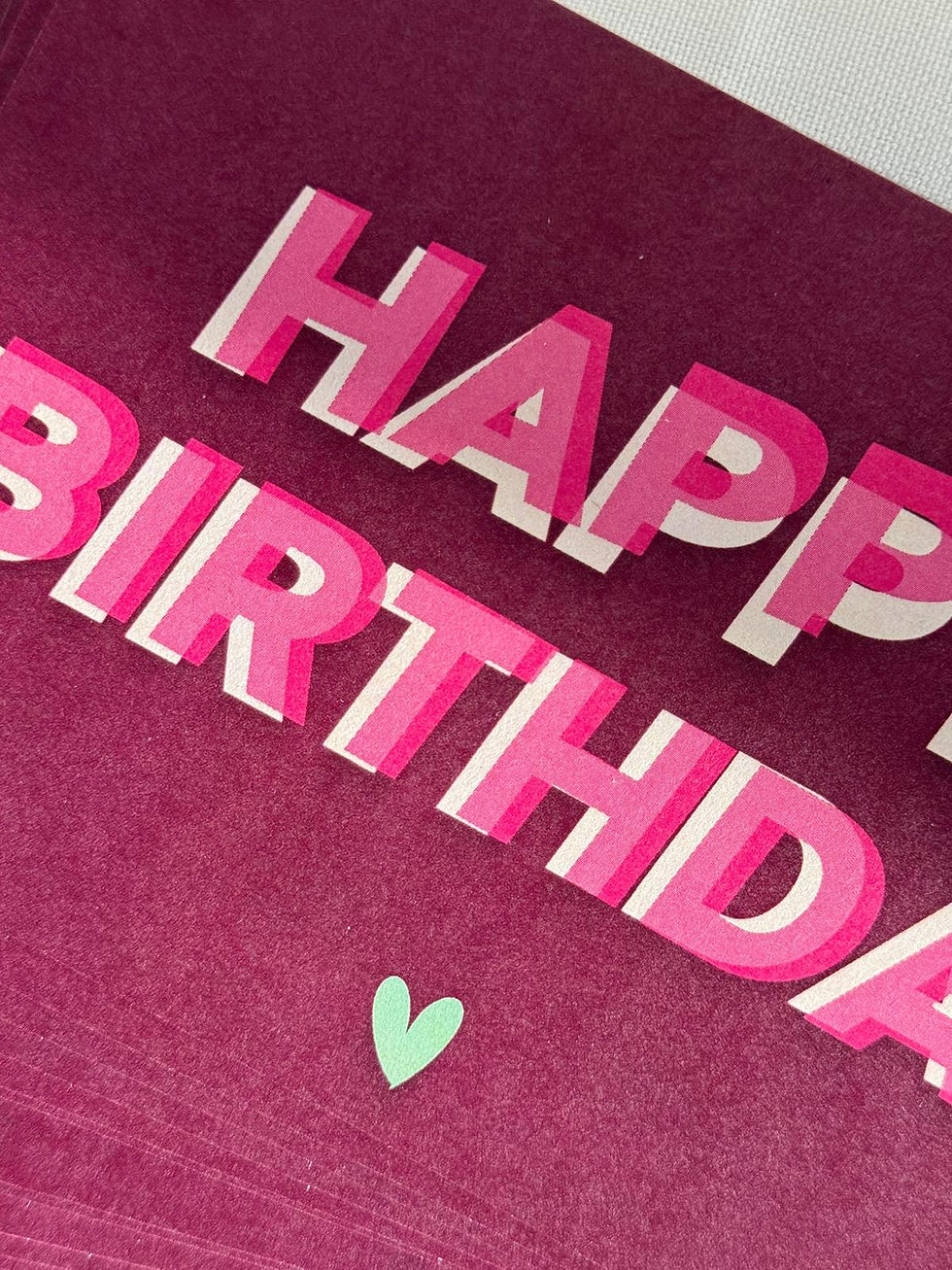 Miniature : Happy birthday - prune