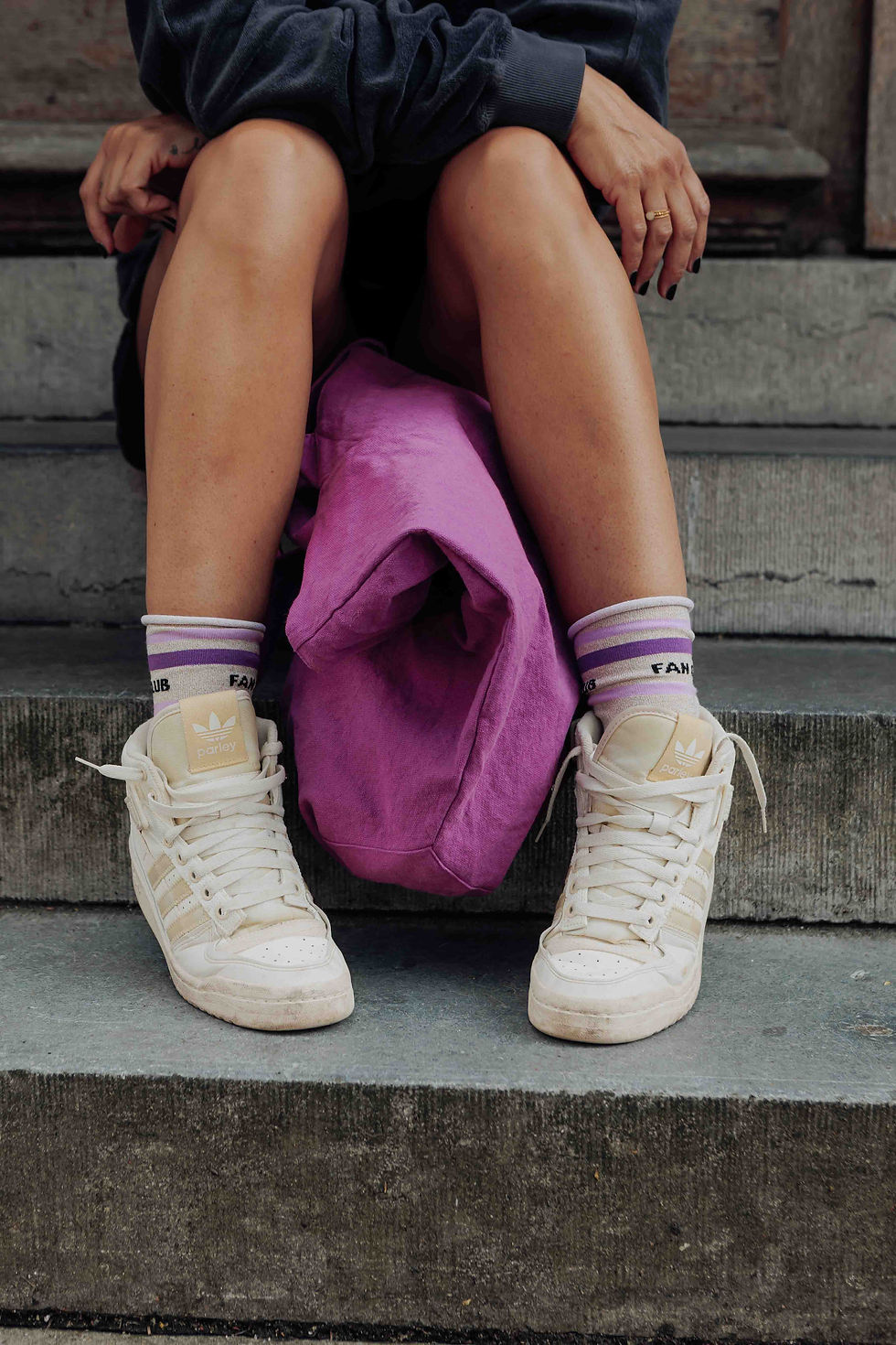 Thumbnail: Chaussettes roulottées " FAN CLUB "