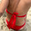 Thumbnail: Maillot de bain deux pièces rouge flamboyant