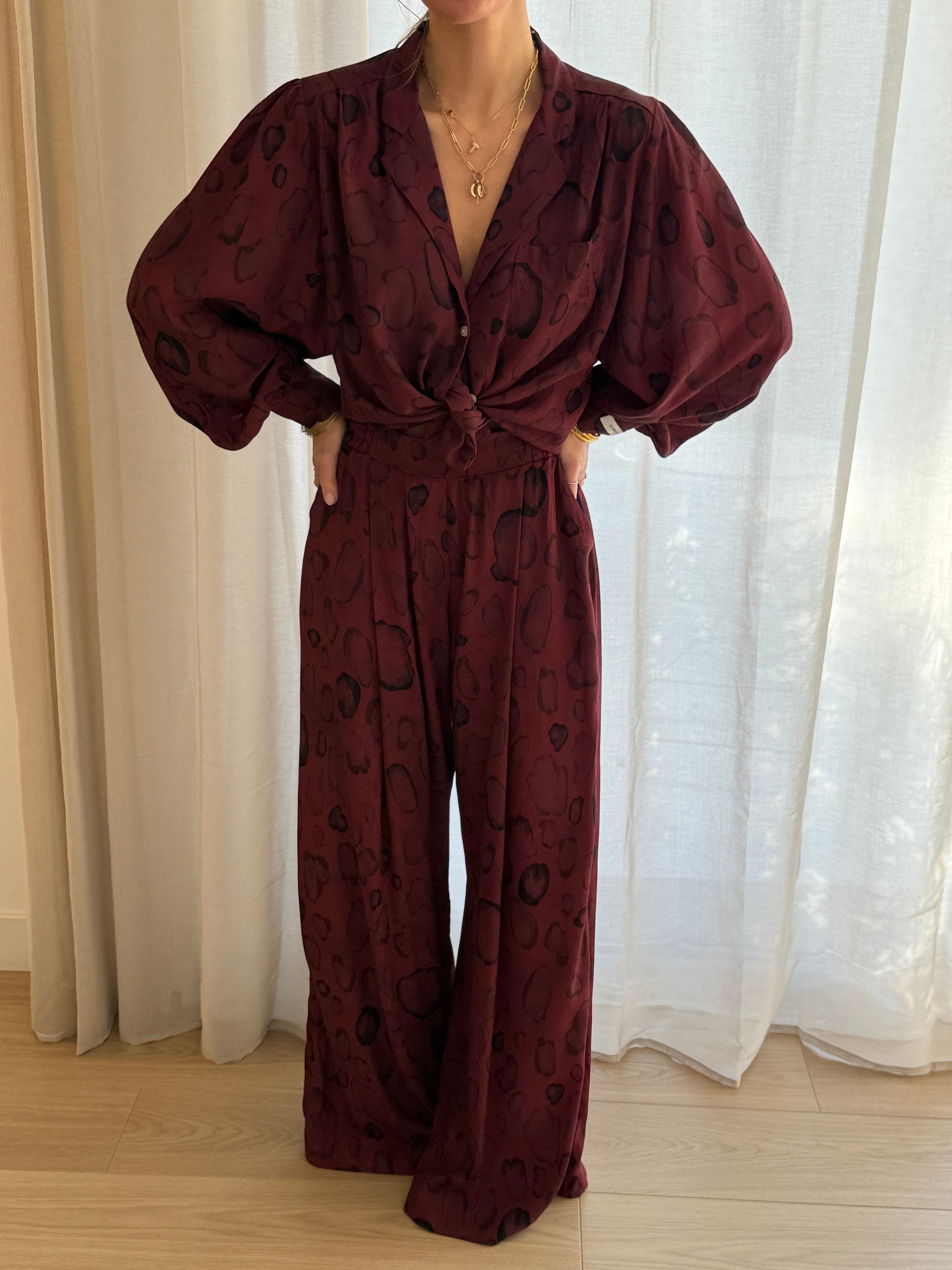 Pantalon " ELLIE " burgundy