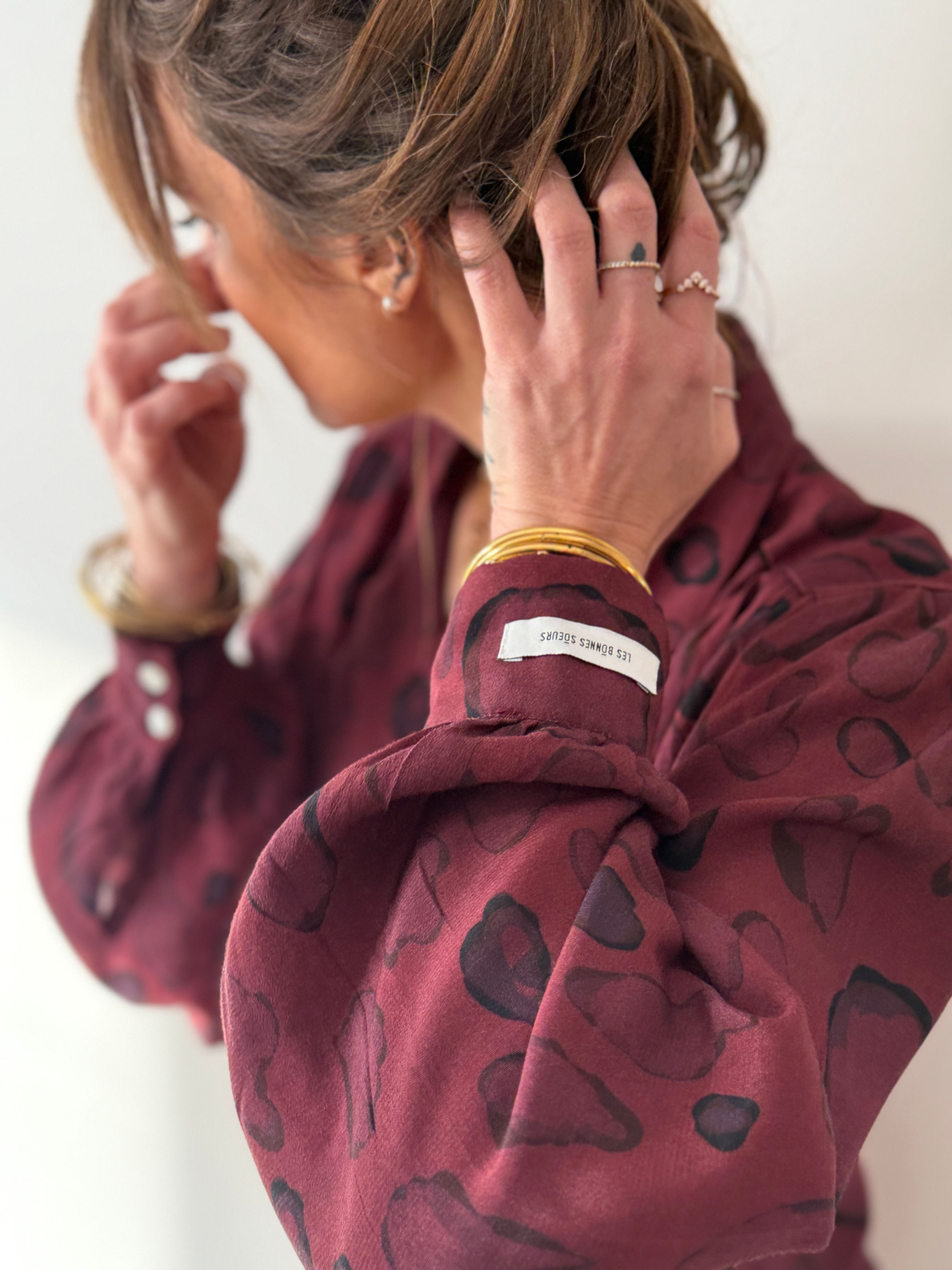 Chemisier "COLETTE" burgundy
