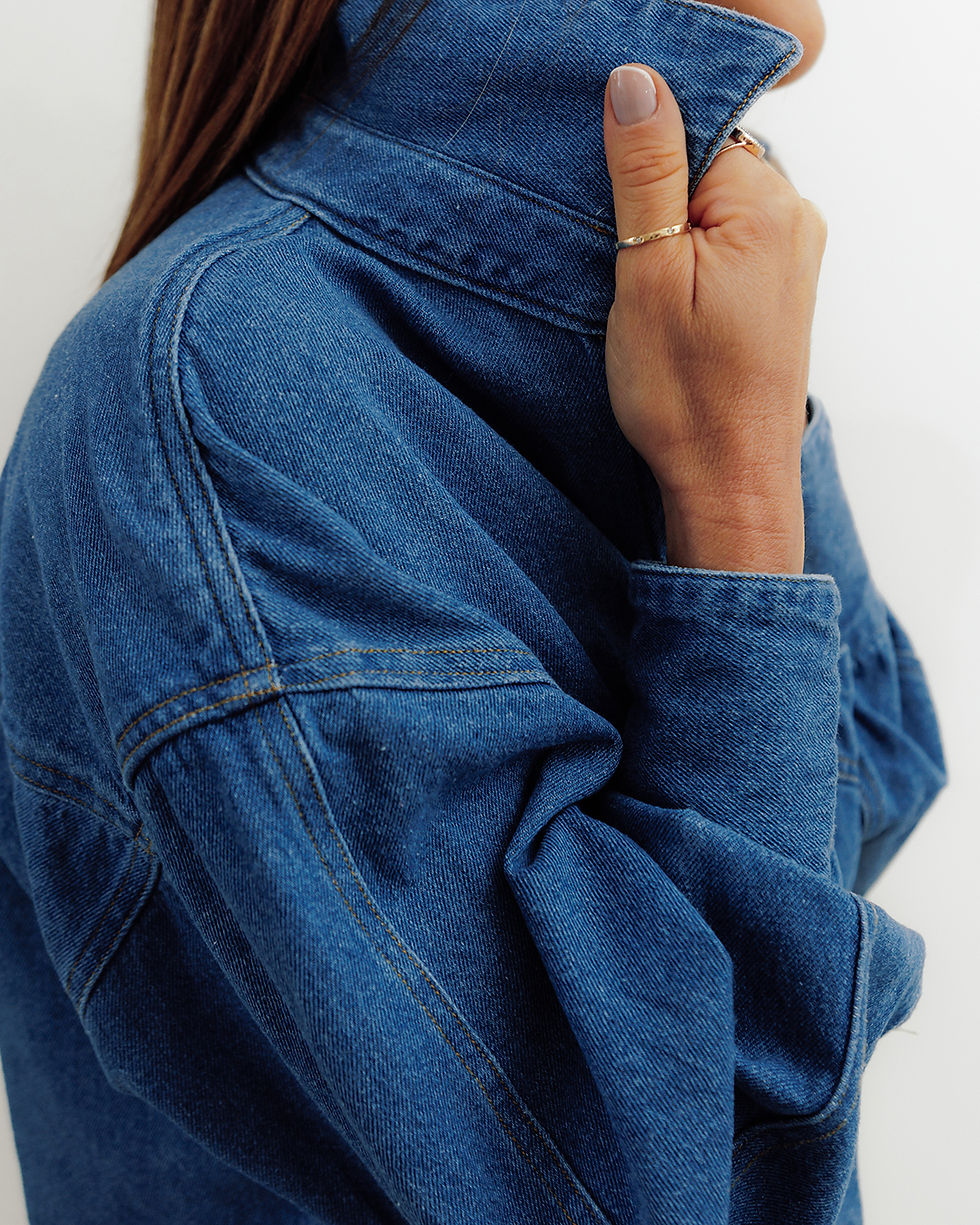 Thumbnail: Robe "ABEL" bleu denim
