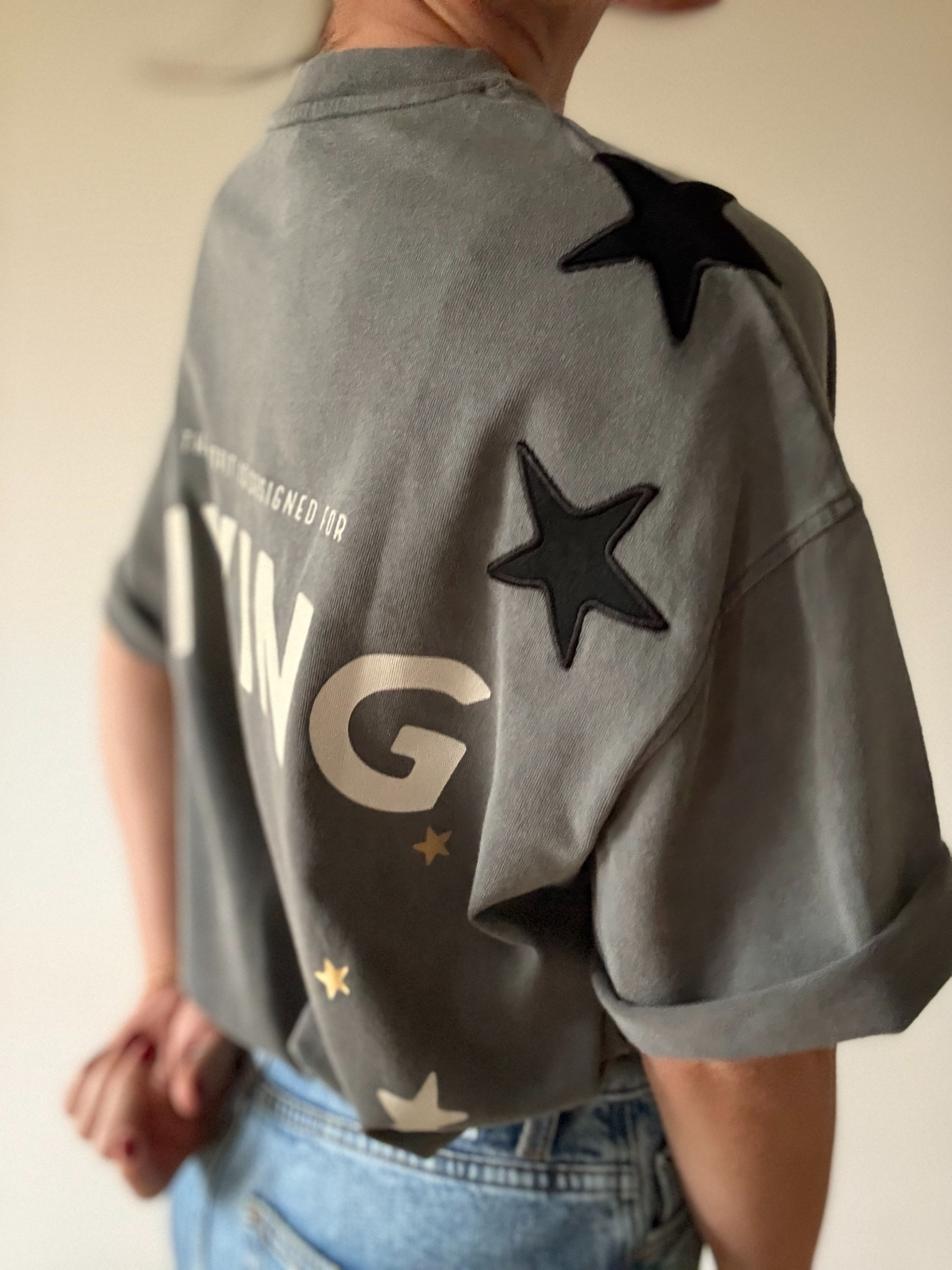 Tee shirt " BASILE " gris délavé