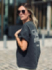 Tee shirt " BASILE " noir délavé