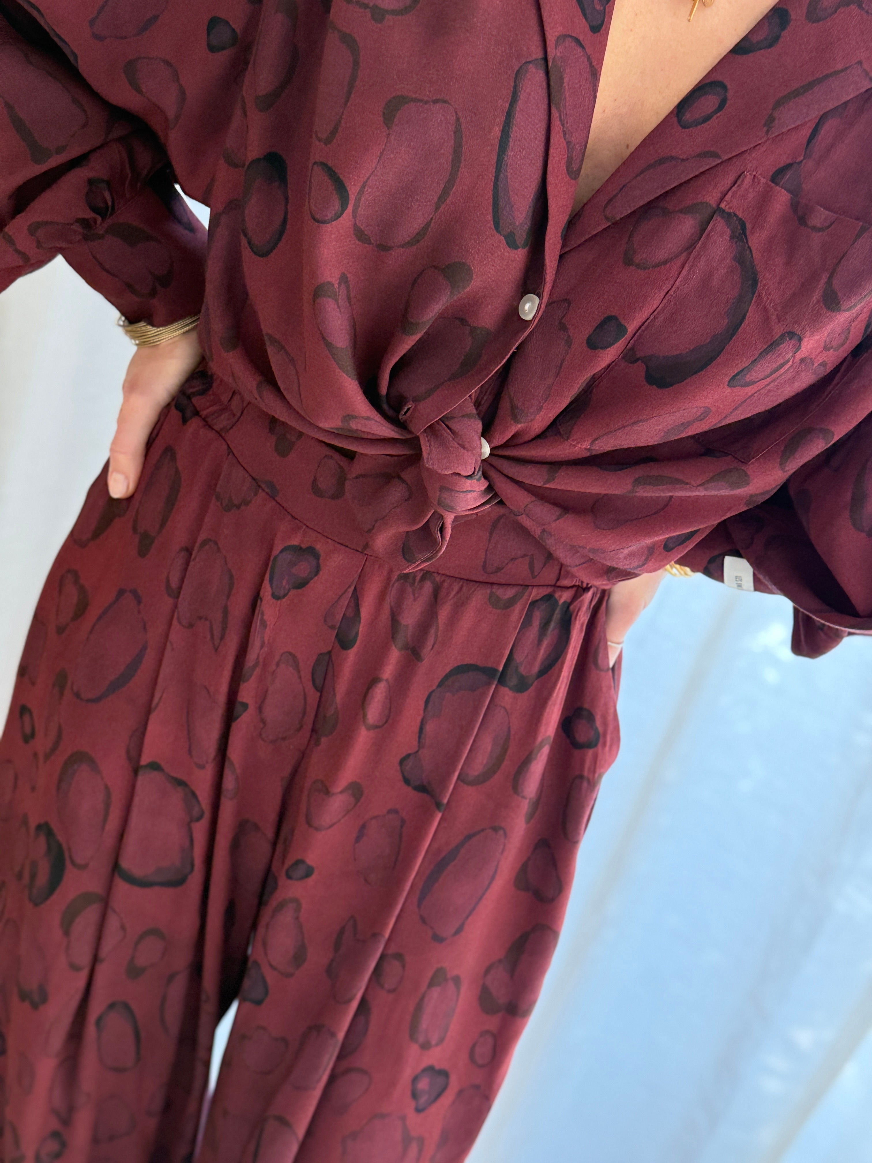 Pantalon " ELLIE " burgundy