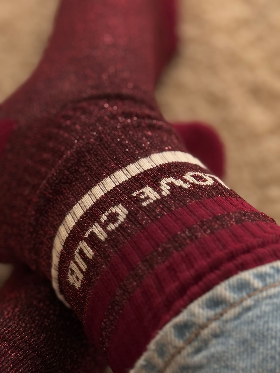 Miniature : Chaussettes tennis " LOVE CLUB " bordeaux
