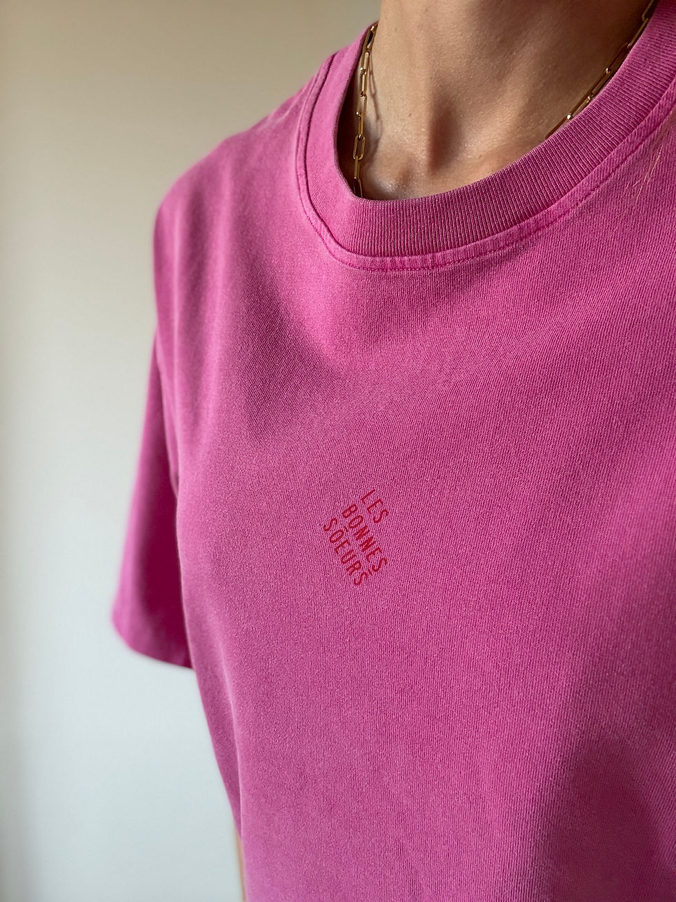 Miniature : Tee shirt " BASILE " rose délavé