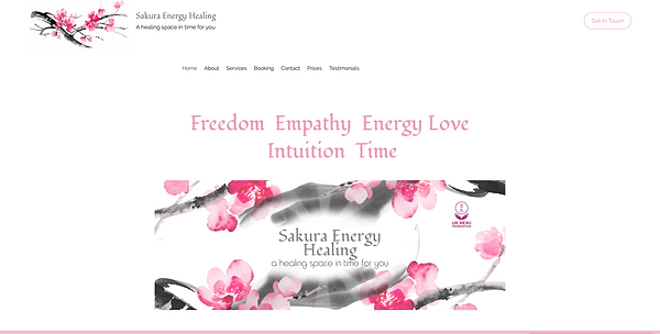 SAKURA ENERGY HEALING WEBSITE created by creative source digital services