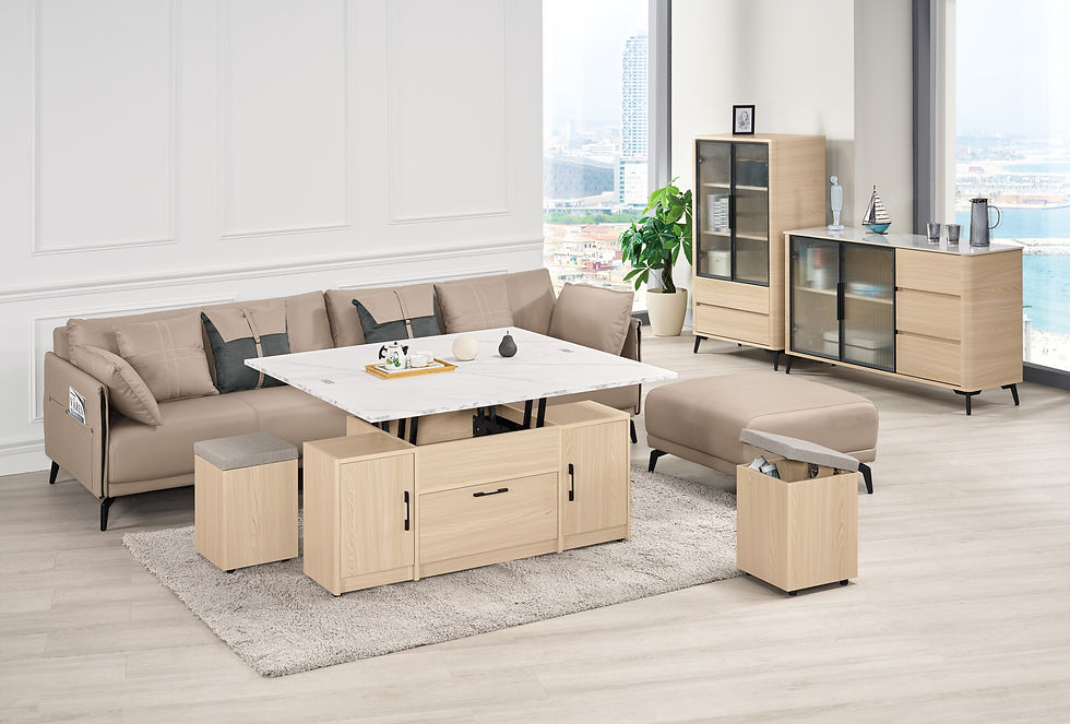 艾維斯4X4尺仿石面多功能大茶几